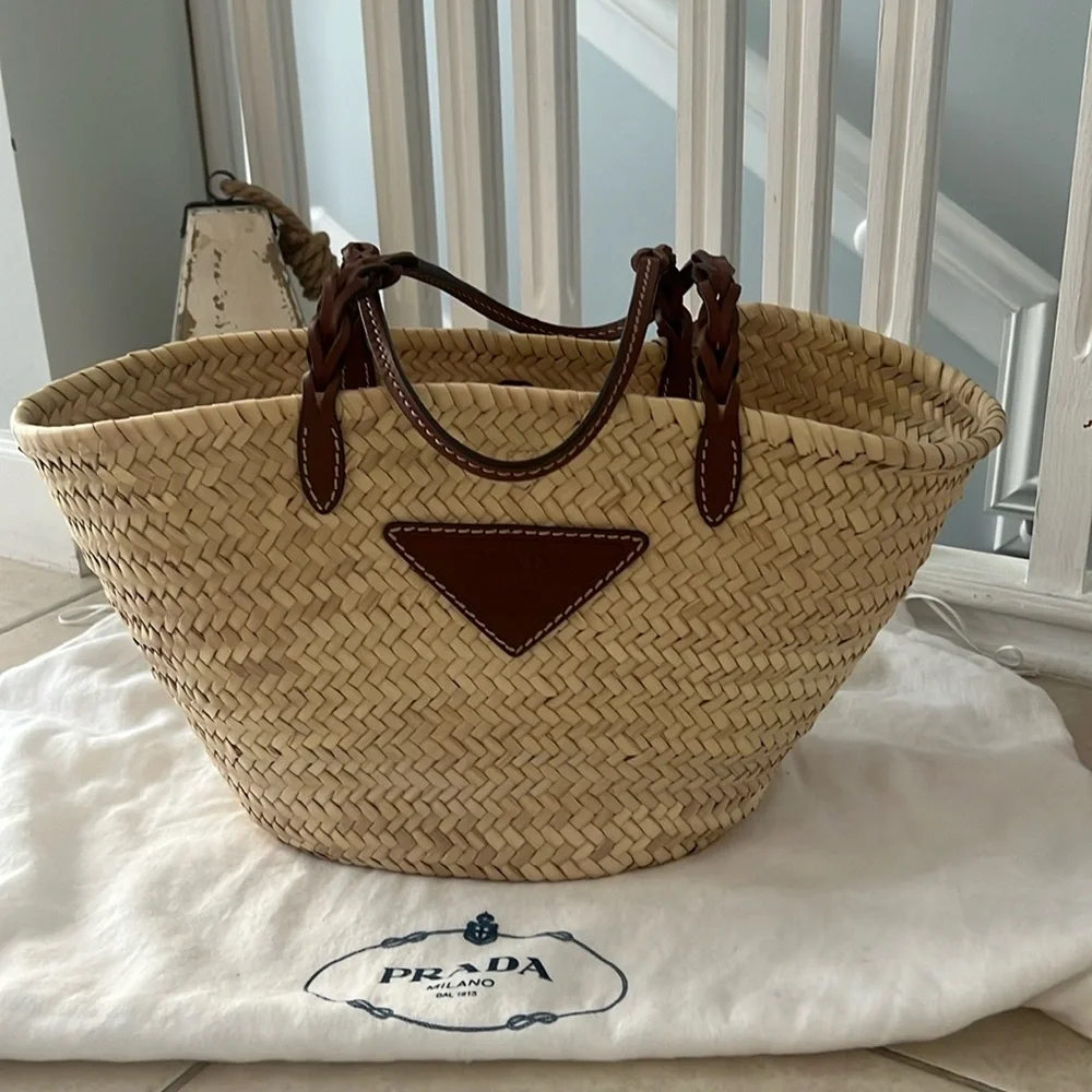 Prada basket tote straw - Picture 7 of 9